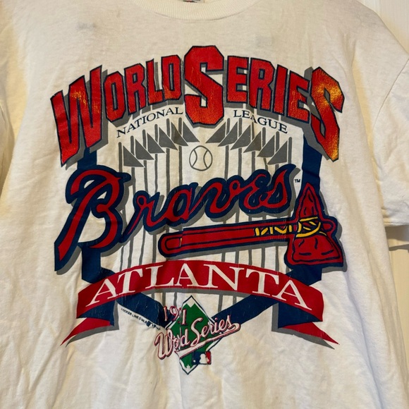 Vintage 1991 Atlanta Braves World Series T-Shirt | Single Stitch | 0322 - Picture 2 of 7